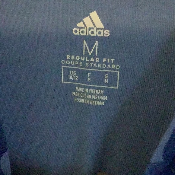Adidas blue camo shirt, size medium (10/12) - Picture 2 of 4